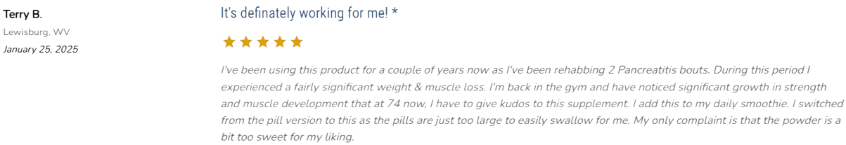 Advanced Amino Powder Customer Reviews