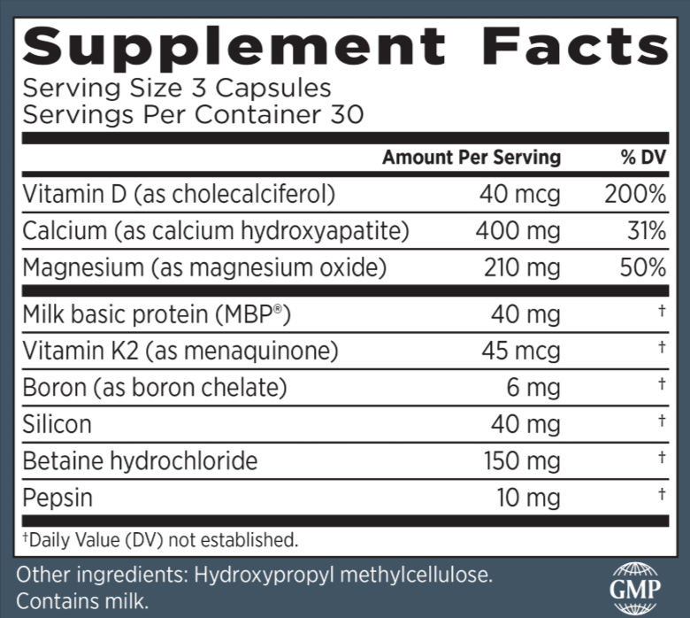 Biocal Bone Support Supplement Facts